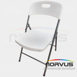 Silla plegable de plastico Jardin Polonia blanco