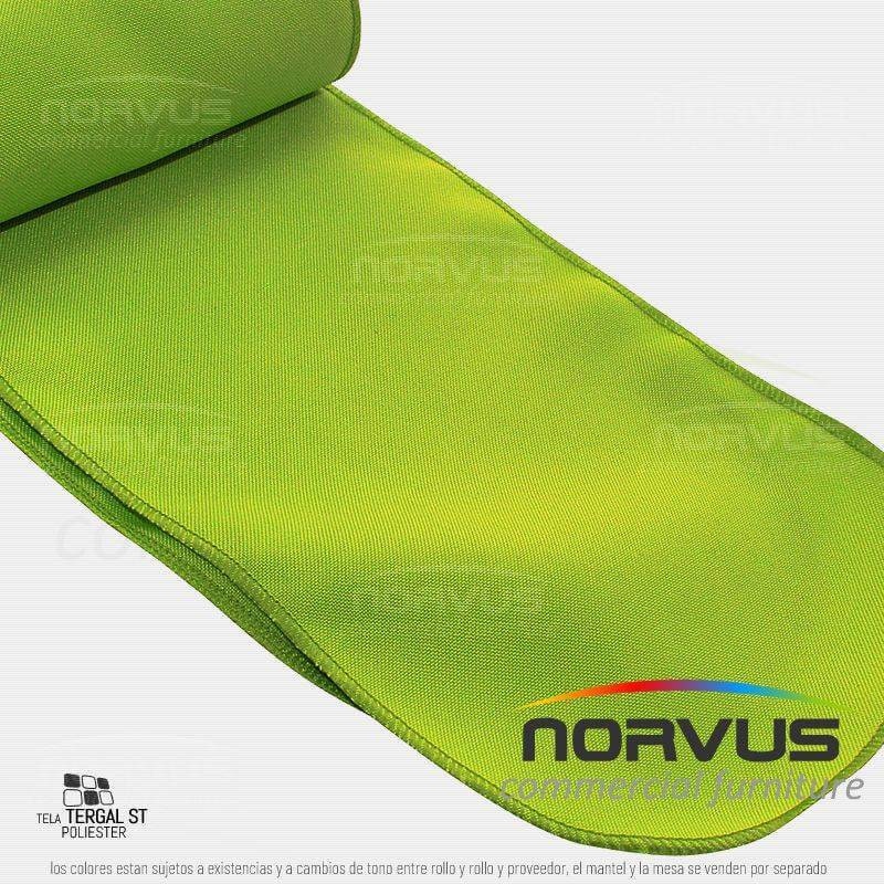 Liston para silla 250x15cm tela Tafetan verde manza