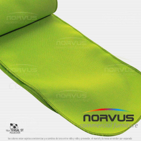 Liston para silla 250x15cm tela Tafetan verde manza