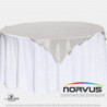Cubremantel 150x150cm tela Satin color plata