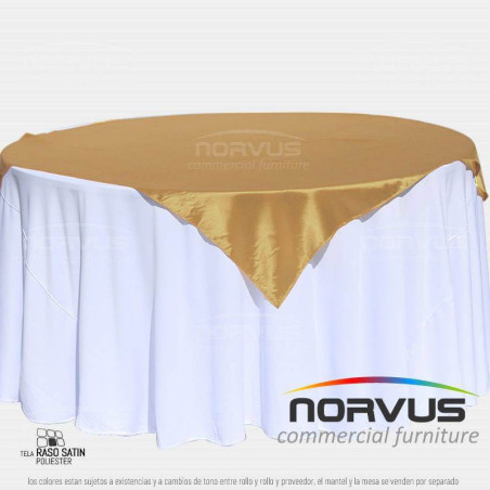 Cubremantel 150x150cm tela Satin color oro viejo
