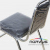  Silla apilable acojinada cromada vinil negro