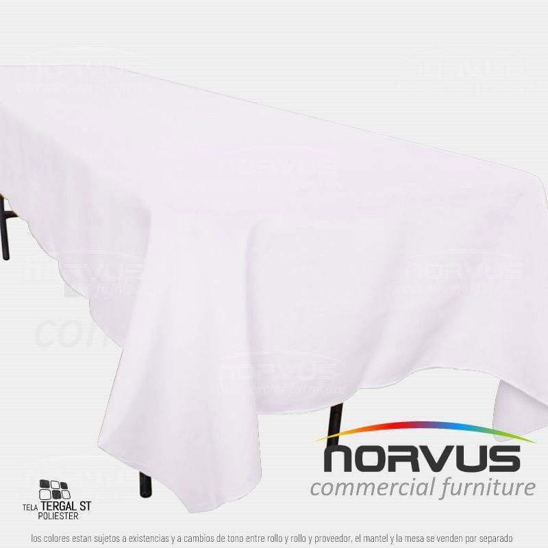 Mantel infantil rectangular 230x100cm tela Tafetan blanco