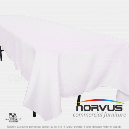 Mantel infantil rectangular 230x100cm tela Tafetan blanco