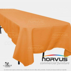 Mantel infantil rectangular 230x100cm tela Tafetan naranja