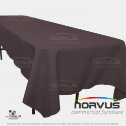 Mantel infantil rectangular 230x100cm tela Tafetan chocolate