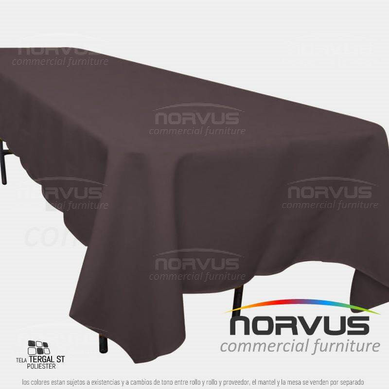 Mantel infantil rectangular 230x100cm tela Tafetan chocolate