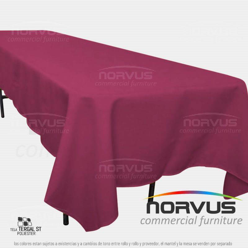 Mantel infantil rectangular 230x100cm tela Tafetan vino