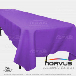Mantel infantil rectangular 230x100cm tela Tafetan morado