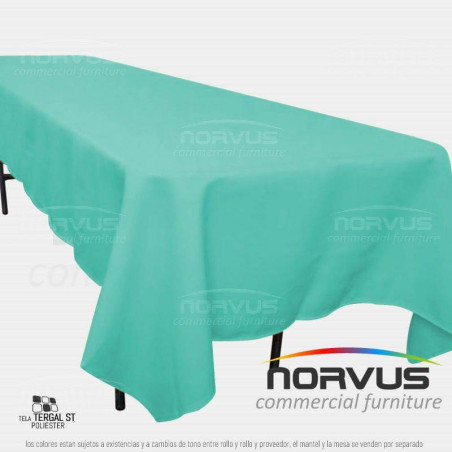 Mantel infantil rectangular 230x100cm tela Tafetan menta