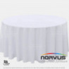 Mantel redondo largo 290cm tela Dublin blanco
