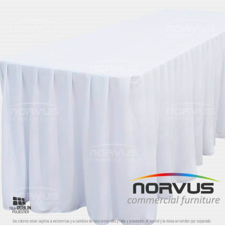 Bambalina rectangular Completa 240x75cm tela Dublin blanco