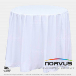 Bambalina pastelera redonda 75cm tela Dublin blanco
