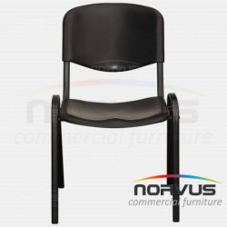  Silla de visita ISO de plastico negro