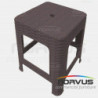 Banco de plastico Rattan chocolate