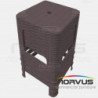  Banco de plastico Rattan chocolate