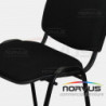  Silla de visita ISO acojinada tapiz tela negro